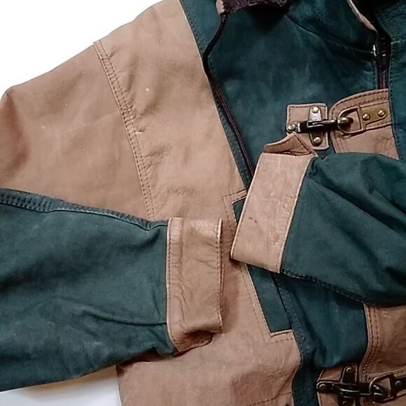 VTG Original 100 % Leather Sportswear International Jacket MadeInMexico unisex L - Picture 16 of 16